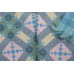 Huge Vintage Welsh Tapestry in Wedgewood Blue , Silver and Lemon TBV71 - 
